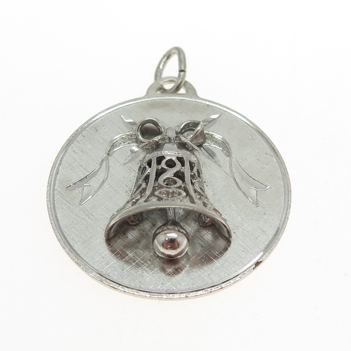 B. A. BALLOU & CO. 925 Sterling Silver Vintage Bell Round Pendant