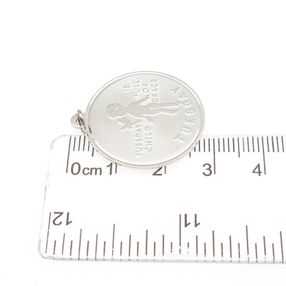 JAY POSON 925 Sterling Silver Vintage Tuesday's Child Charm Pendant