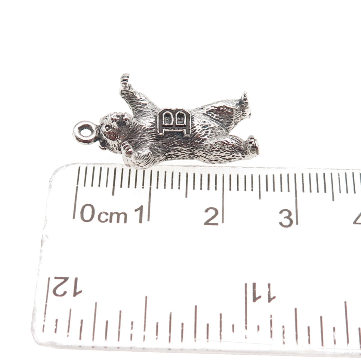 KINNEY 925 Sterling Silver Vintage Chicago Bears Football Team 3D Charm Pendant