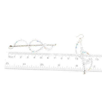 Gold Filled Vintage Crystal Beads Twisted Dangle Earrings