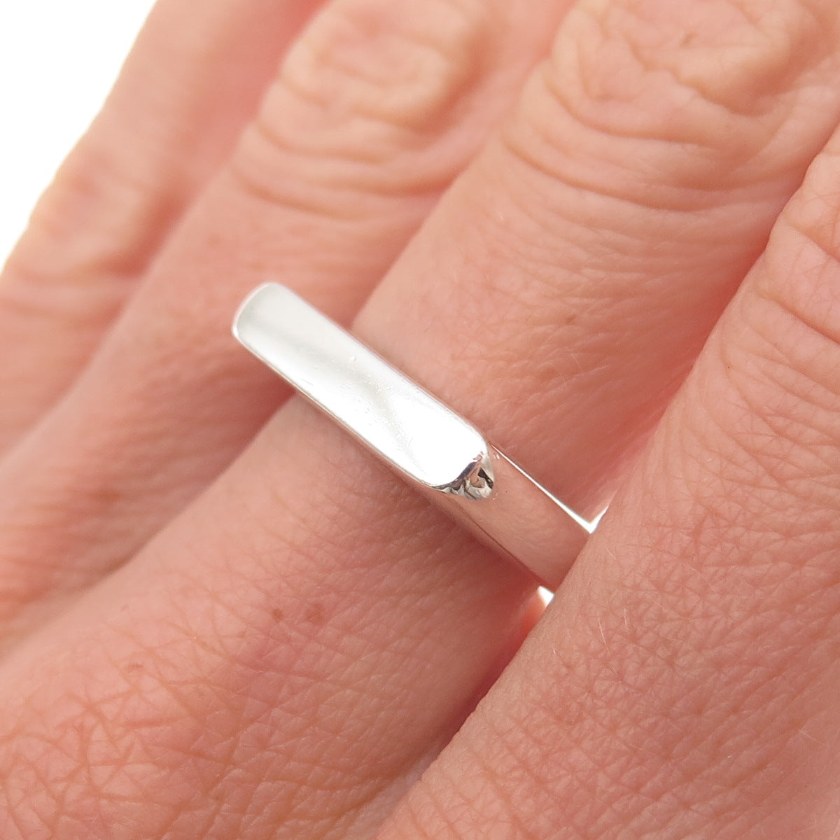 Silpada 925 Sterling Silver Vintage Bar Signet Ring Size 7.25