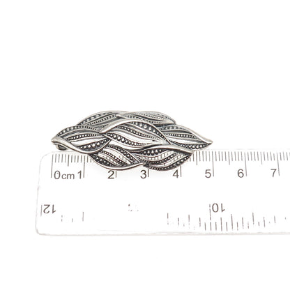 Or Paz PZ 925 Sterling Silver Vintage Israel Modernist Floral Slide Pendant