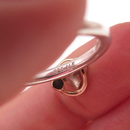 Pandora 925 Sterling Gold Real Tourmaline & C Z Valentine Halo Heart Ring Size 7