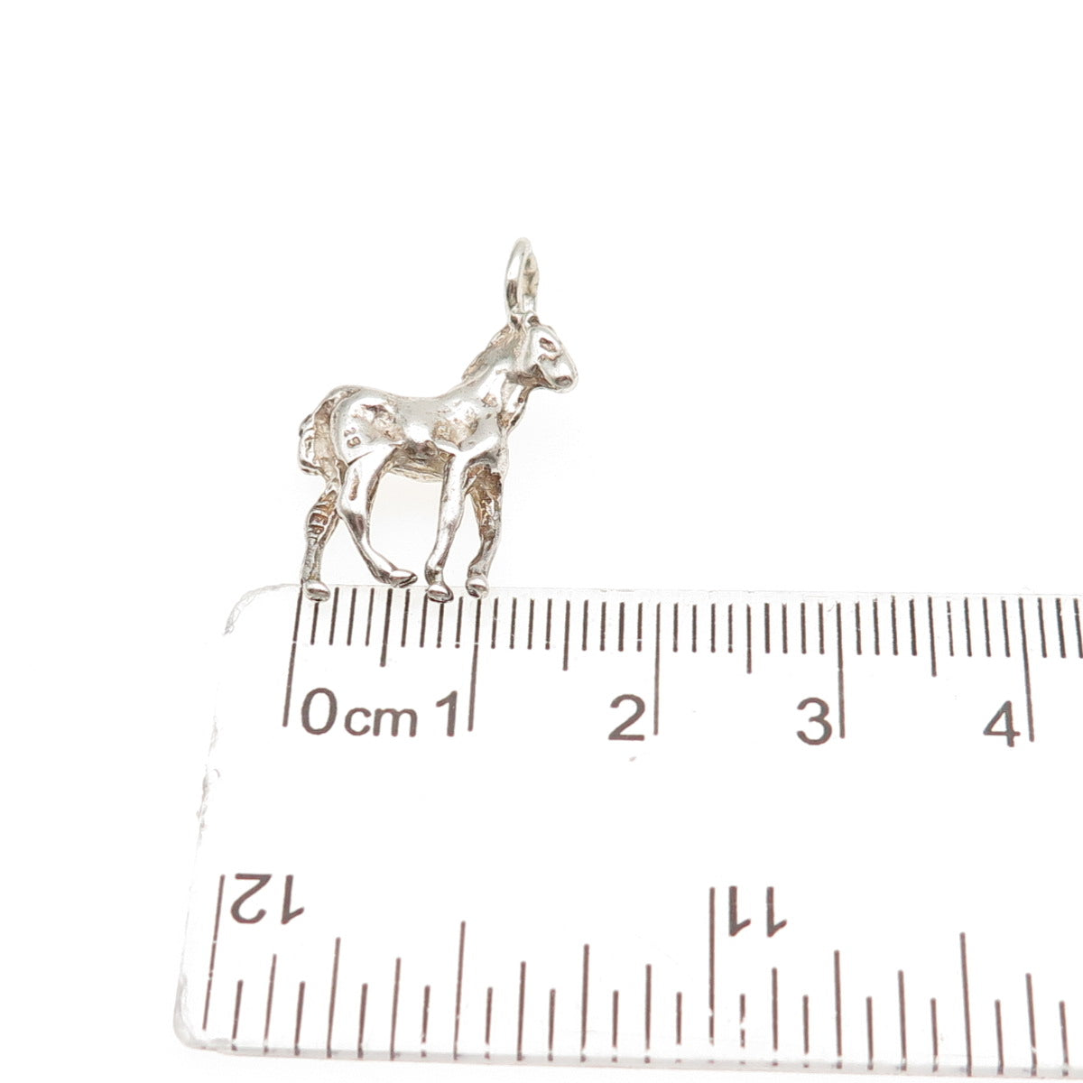 925 Sterling Silver Vintage Horse Mini 3D Charm Pendant