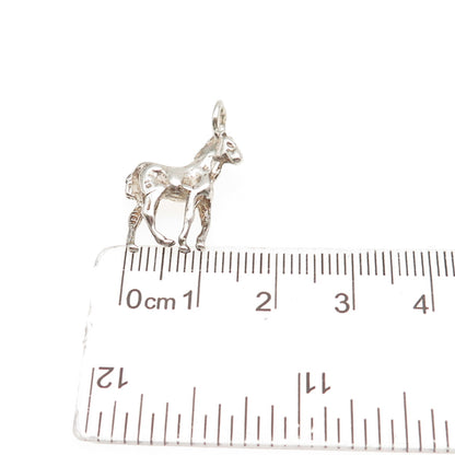 925 Sterling Silver Vintage Horse Mini 3D Charm Pendant