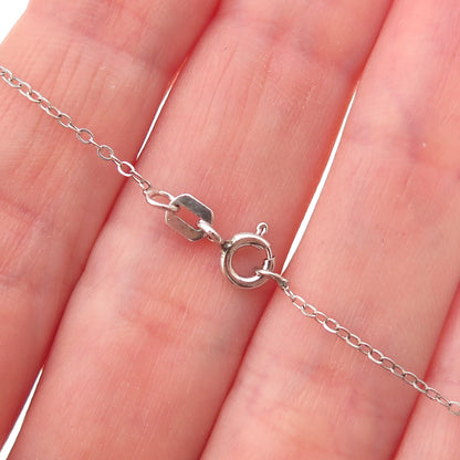 Chuck Clemency 925 Sterling Silver Real Tanzanite White Topaz Chain Necklace 20"