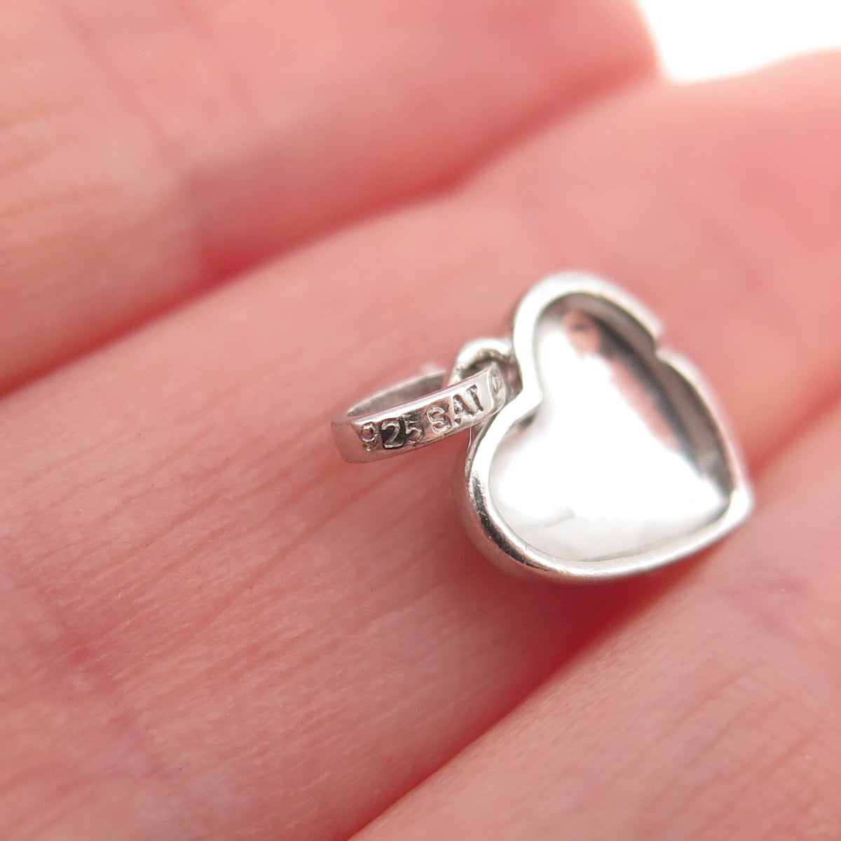 Sai 925 Sterling Silver Heart Mini Charm Pendant