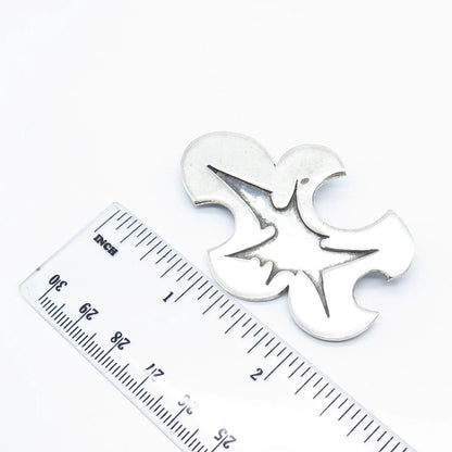 925 Sterling Silver Vintage Beckerhoff Modernist Pin Brooch / Pendant