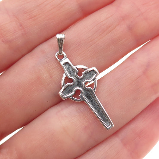 Michal Golan 925 Sterling Silver Vintage Celtic Cross Oxidized Charm Pendant
