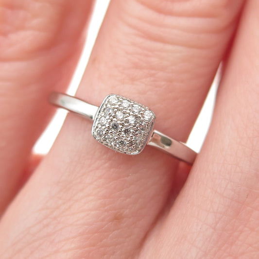 925 Sterling Silver Round-Cut C Z Engagement Ring Size 6