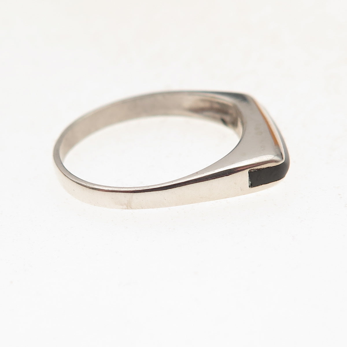 Old Pawn 925 Sterling Silver Vintage Southwestern Black Onyx Ring Size 6.75