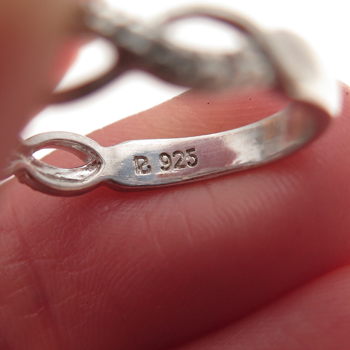 Ross Simons 925 Sterling Silver Real Diamond Accent Infinity Woven Ring Size 6