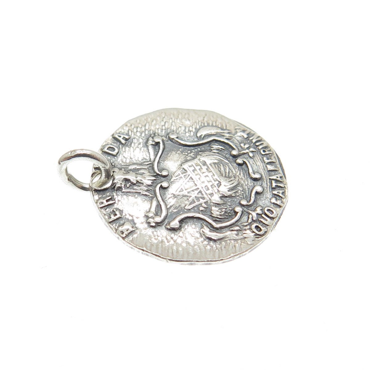 925 Sterling Silver Antique Art Deco Coat of arms of Bermuda Pendant