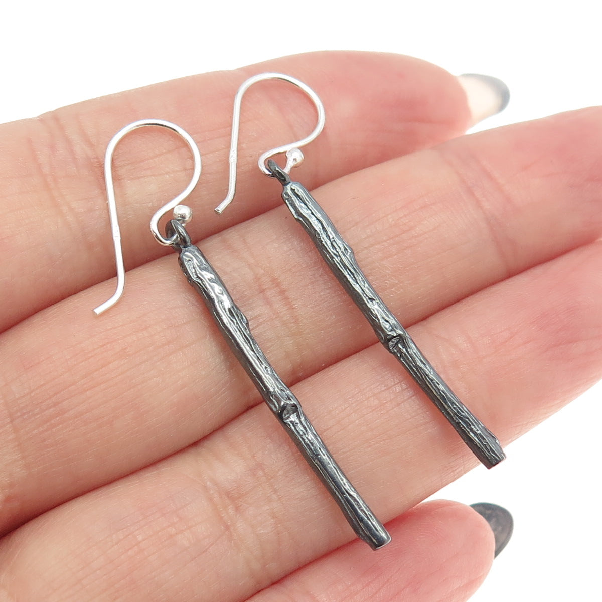 925 Sterling Silver Branch Drop Dangling Earrings