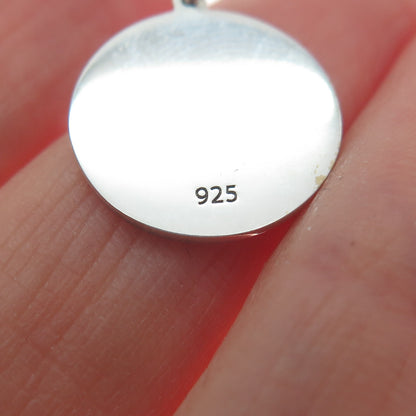 925 Sterling Silver Purple Enamel Dog & Cat Friendship Minimalist Charm Pendant