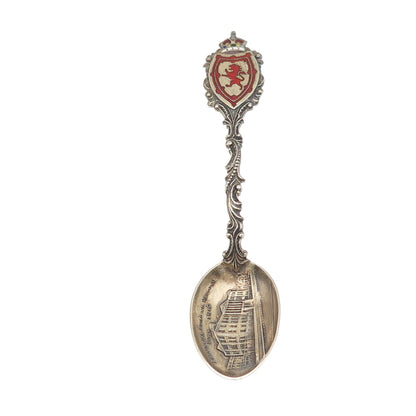 925 Sterling Antique 1901 Canada Enamel Provincial Building Halifax Coffee Spoon