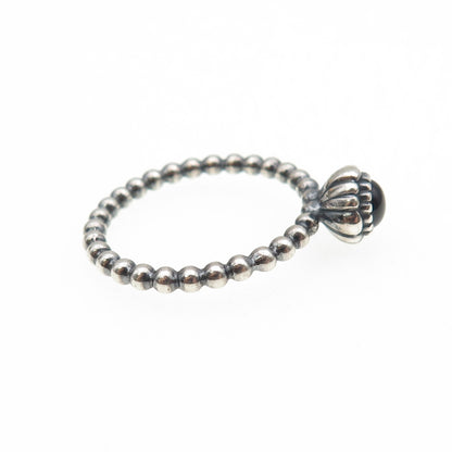 PANDORA Sterling Silver Real Amethyst February Birthstone Bubble Ring Size 8.75