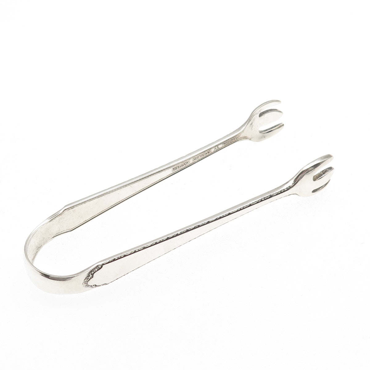 Lunt 925 Sterling Silver Antique Art Deco 1921 Treasure Sugar Tongs