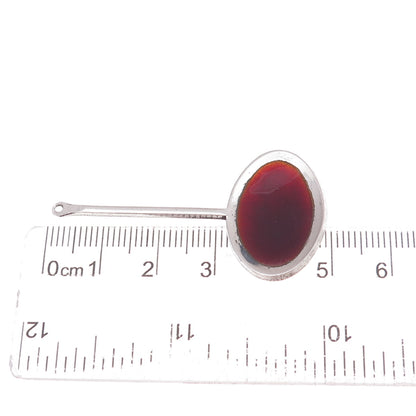 925 Sterling Silver Vintage Enamel Modernist Pendant
