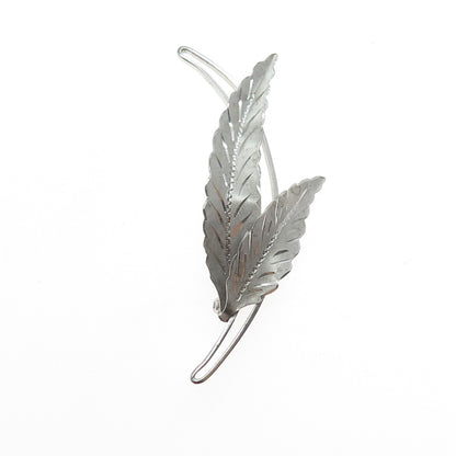 Curtis Curtman 925 Sterling Silver Antique Art Deco Floral Leaf Pin Brooch