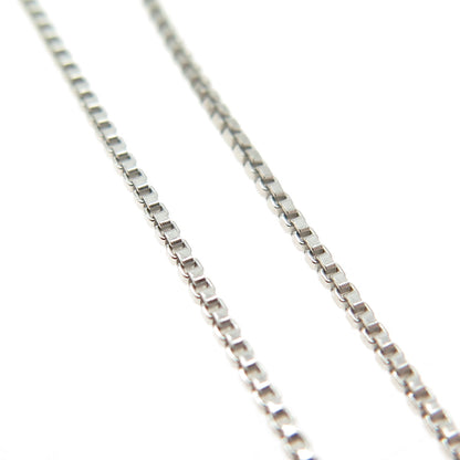 925 Sterling Silver Italy Mini Box Chain Necklace 18"