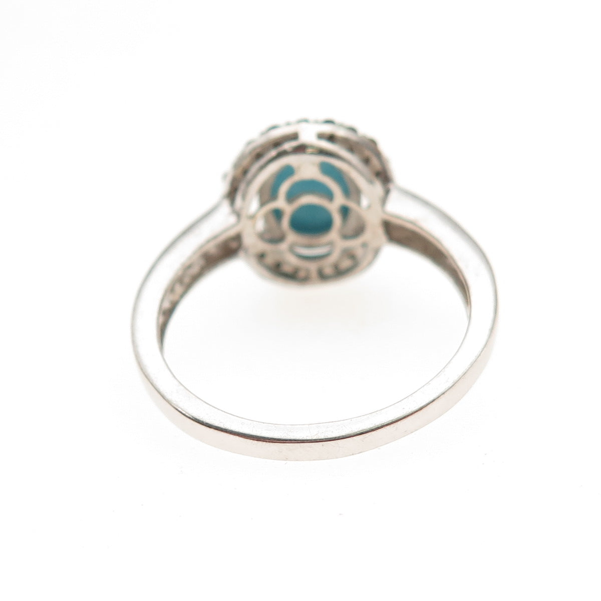 Chuck Clemency 925 Sterling Silver Real Turquoise & Black Spinel Ring Size 8
