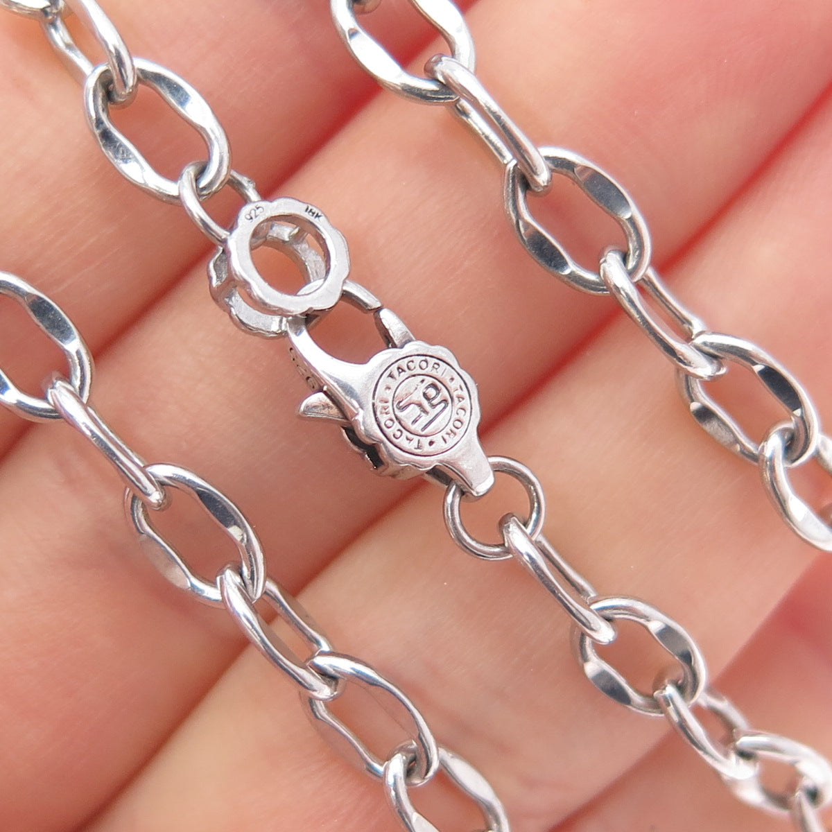 TACORI 18K Gold & 925 Sterling Silver Crescent Eclipse Chain Necklace 18"