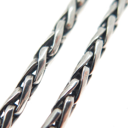EFFY 925 Sterling Silver Vintage Spiga Chain Oxidized Necklace 18"