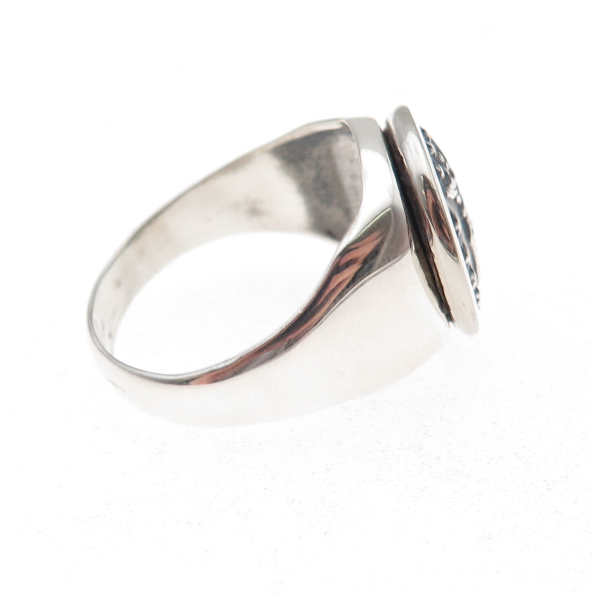 Uncas 925 Sterling Silver Antique WWII US Air Force Veteran Signet Ring Size 11