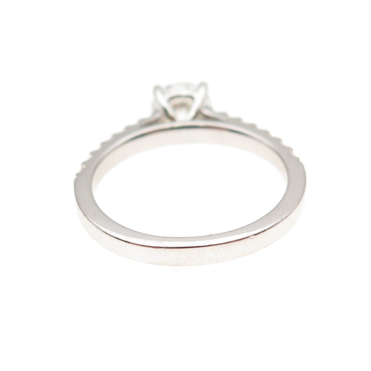 925 Sterling Silver Round-Cut C Z Engagement Ring Size 6.5