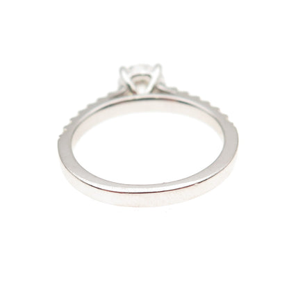 925 Sterling Silver Round-Cut C Z Engagement Ring Size 6.5