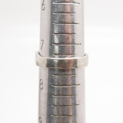 925 Sterling Silver Vintage Mexico Ribbed Ring Size 7.5