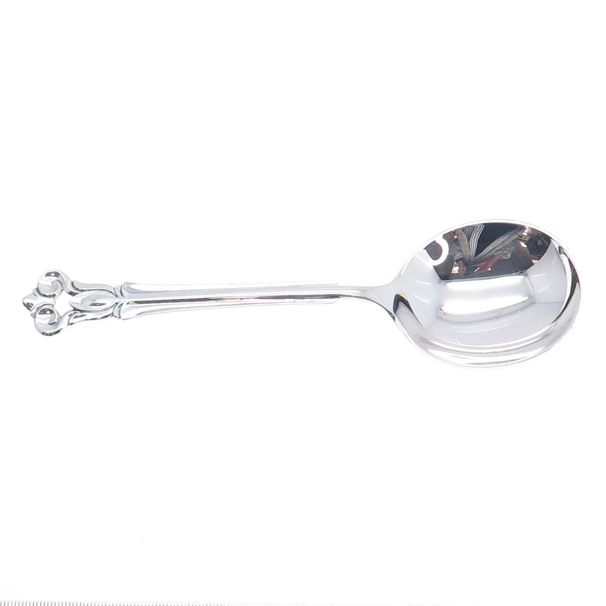 COHR 925 Sterling Silver Antique Denmark Monica Round Bowl Soup Spoon