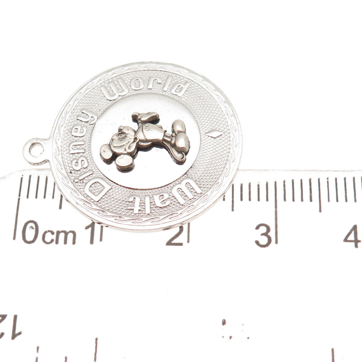 Walt Disney 925 Sterling Silver Vintage Disney World Mickey Mouse Charm Pendant