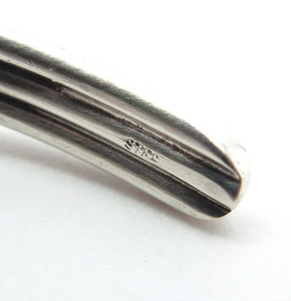 925 Sterling Silver Vintage Southwestern Adjustable Cuff Bracelet 6.5"