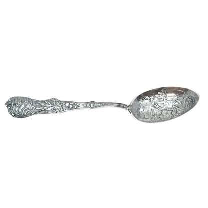MECHANICS 925 Sterling Silver Antique Art Deco Chicago Illinois Coffee Spoon