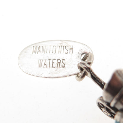 Maisels Indian Post 925 Sterling Vintage Turquoise Wagon 3D Mini Charm Pendant