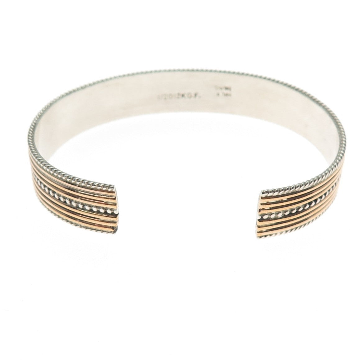 NORA TAHE NAVAJO Old Pawn Sterling 1/20 12K Gold Filled Adjustable Bracelet 6"