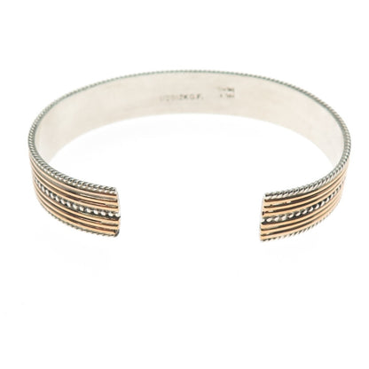 NORA TAHE NAVAJO Old Pawn Sterling 1/20 12K Gold Filled Adjustable Bracelet 6"