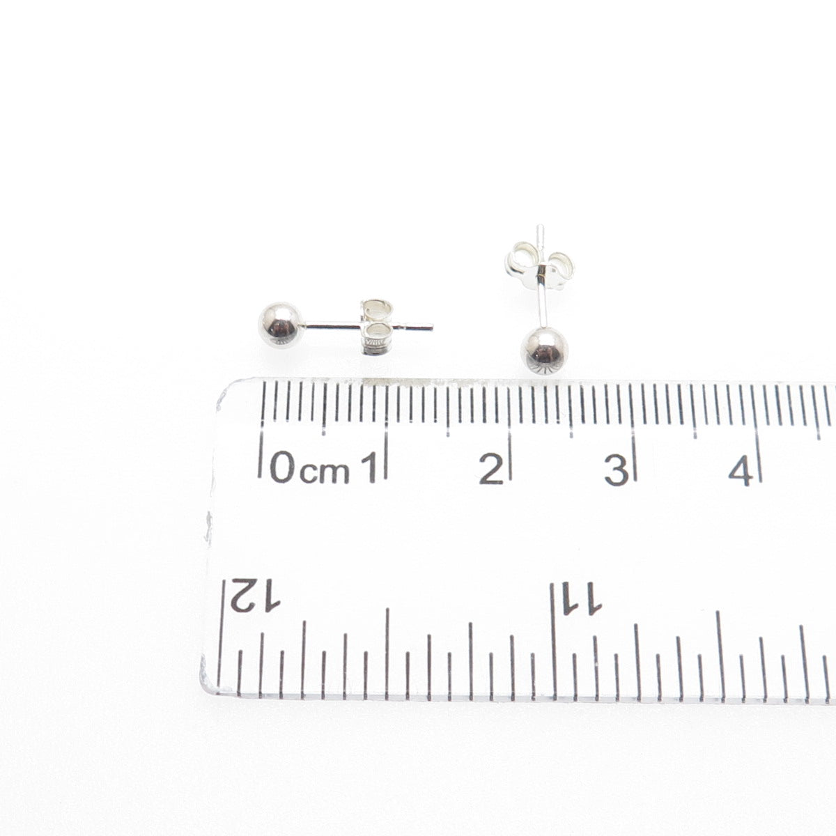 925 Sterling Silver Ball Bead Stud Earrings