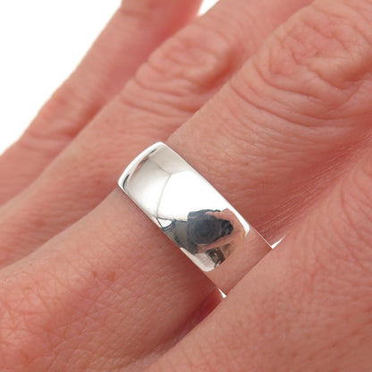 925 Sterling Silver Vintage Classic Wedding Band Ring Size 12.25