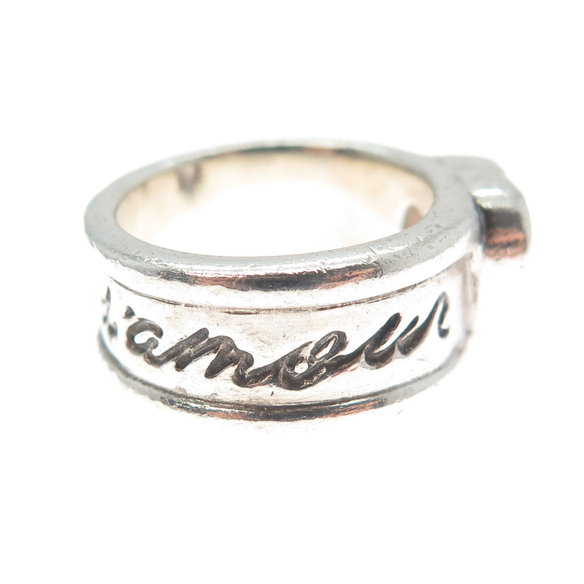 CAROLEE 925 Sterling Silver Vintage Heart-Cut C Z Le Coeur D'Amour Ring Size 5