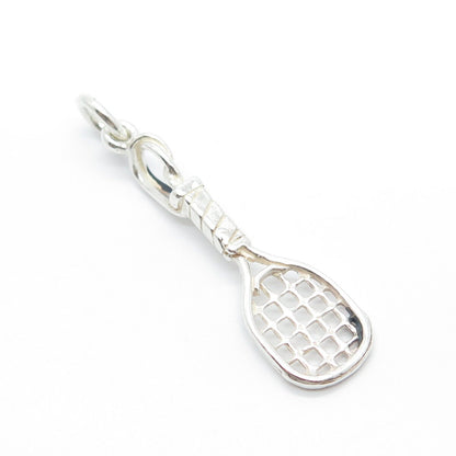 925 Sterling Silver Vintage Mexico Tennis Racquet Pendant
