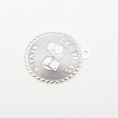 925 Sterling Silver Vintage Casino Dice Las Vegas Nevada Charm Pendant