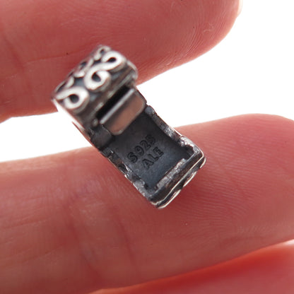 Pandora 925 Sterling Silver S Swirl Clip Charm