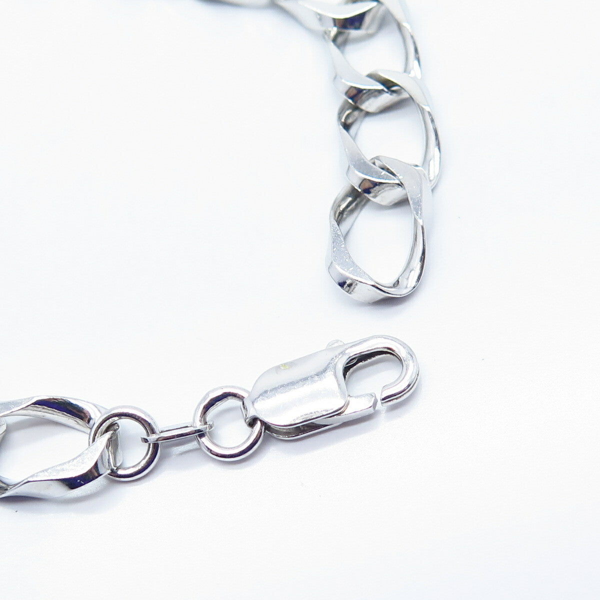 925 Sterling Silver Cable Link Bracelet 8"