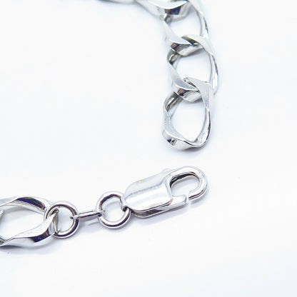 925 Sterling Silver Cable Link Bracelet 8"