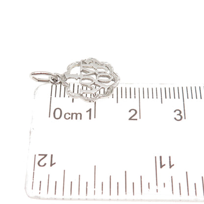 925 Sterling Silver Vintage I Love You Mini Charm Pendant