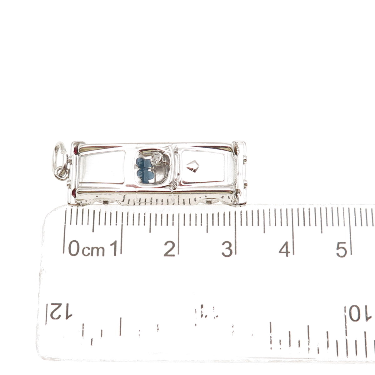 AE Art's Elegance 925 Sterling Vintage Enamel Convertible Car Movable 3D Pendant