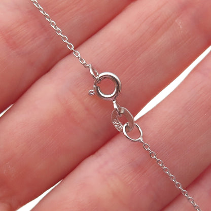 Chuck Clemency 925 Sterling Silver Real Tanzanite Cable Chain Necklace 20"